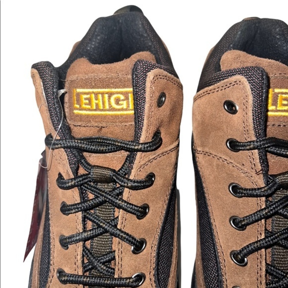 NEW Lehigh Brown Leather safety EH oil resistant work boots women 12.5 men 10.5 - Picture 8 of 12